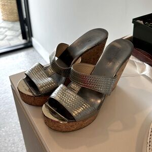 Jimmy Choo wedge sandals size 37.5